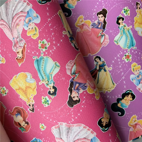 Print Faux PVC Synthetic Synthetic Fabric Wholesale Cartoon Transfer Film